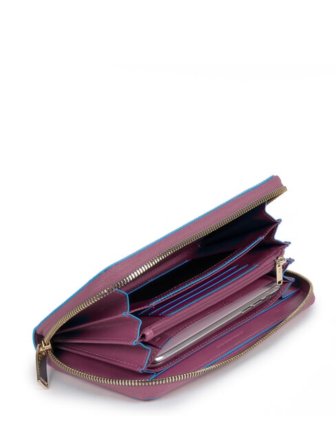 Portefeuille Ligne BLUE SQUARE out, en cuir violet 3 - Portefeuilles Femme