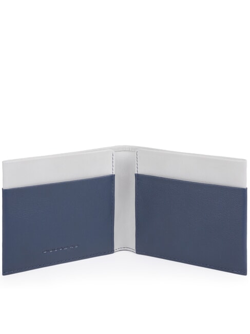 CAMPIONARIO - URBAN Porte-feuille en cuire BLEU-GRIS - Portefeuilles Homme