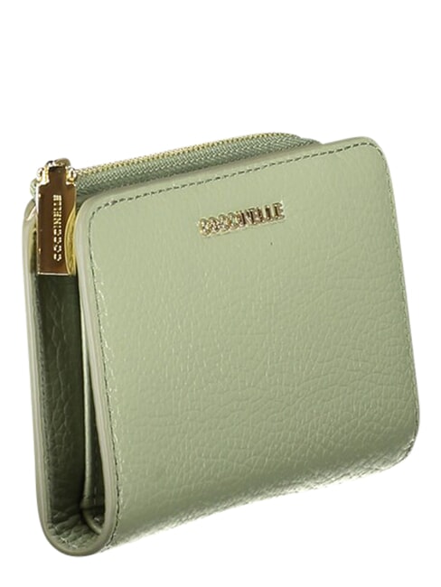 METALLIC SOFT Petit portefeuille en cuir verdure - Portefeuilles Femme