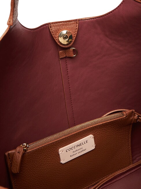 C-EASY Sac bandouli&egrave;re, avec pochette Cognac - Sacs pour Femme