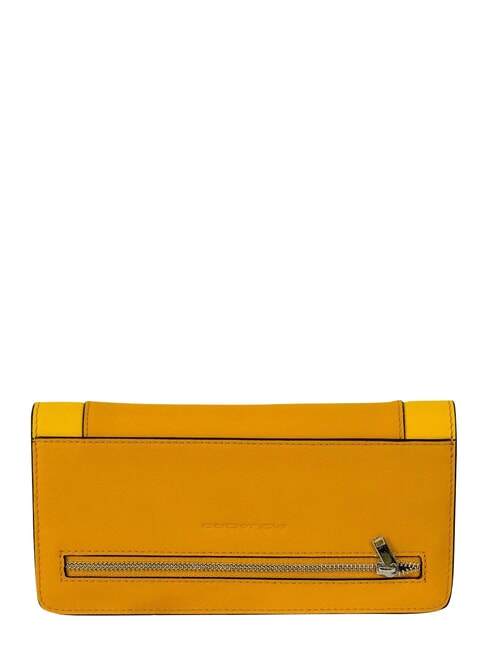 MUSE Portefeuille avec porte-monnaie, en cuir jaune - Portefeuilles Femme
