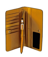 PIQUADRO MUSE Portefeuille avec porte-monnaie, en cuir jaune - Portefeuilles Femme - 4