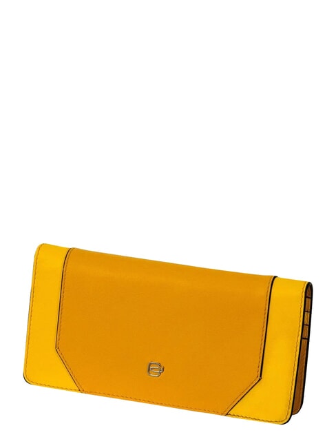 MUSE Portefeuille avec porte-monnaie, en cuir jaune - Portefeuilles Femme