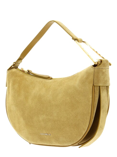 PRISCILLA SUEDE Petit sac bandouli&egrave;re avec bandouli&egrave;re Citronnelle - Sacs pour Femme