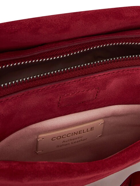 BOHEME SUEDE BIMATERIAL  Mini sac &agrave; main, avec bandouli&egrave;re sangria - Sacs pour Femme