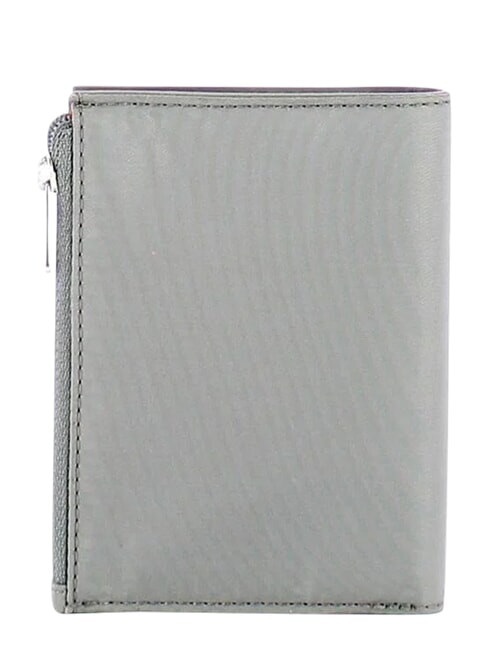 PQ-BIOS Porte-monnaie pliable, fabriqu&eacute; en nylon recycl&eacute; GRIS - Portefeuilles Homme