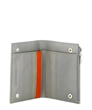PIQUADRO PQ-BIOS Porte-monnaie pliable, fabriqu&eacute; en nylon recycl&eacute; GRIS - Portefeuilles Homme - 3