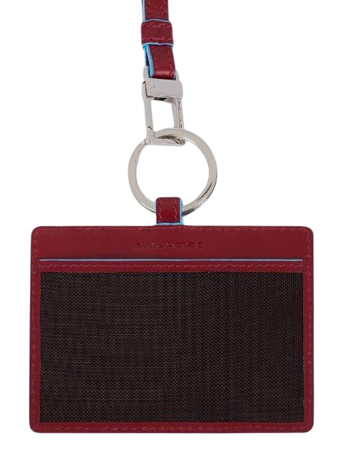 BLUE SQUARE Porte-cartes ou porte-badges, tour de cou ROUGE - Portefeuilles Homme