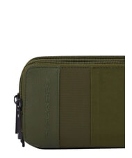 PIQUADRO P16PLUS SPECIAL Trousse &agrave; crayons &agrave; trois compartiments, cuir mixte VERT - Pochettes & Trousses - 4