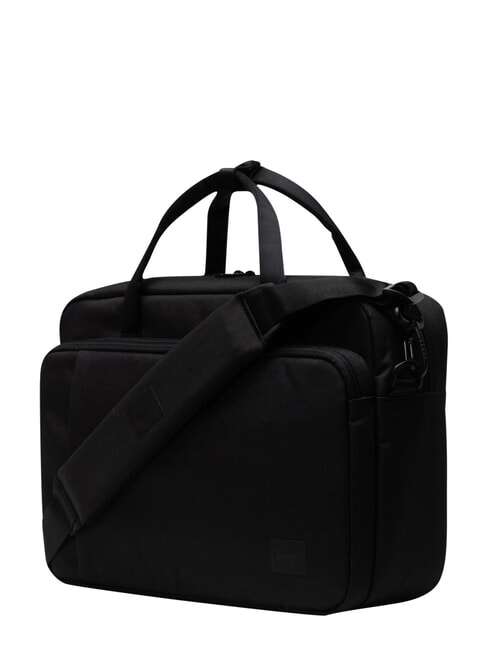GIBSON Sacoche bandouli&egrave;re pour PC, en tissu NOIR - Porte Documents Travail