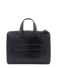 PIQUADRO B2 REVAMP Mallette pour ordinateur portable 14", en cuir bleu - Porte Documents Travail - 3