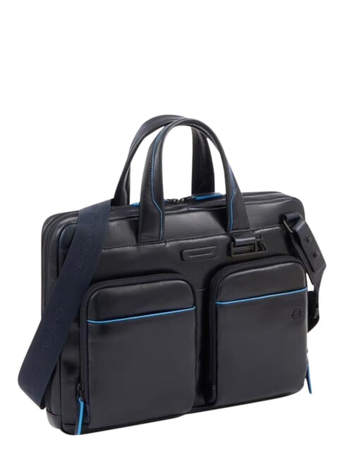 B2 REVAMP Mallette pour ordinateur portable 14", en cuir bleu - Porte Documents Travail