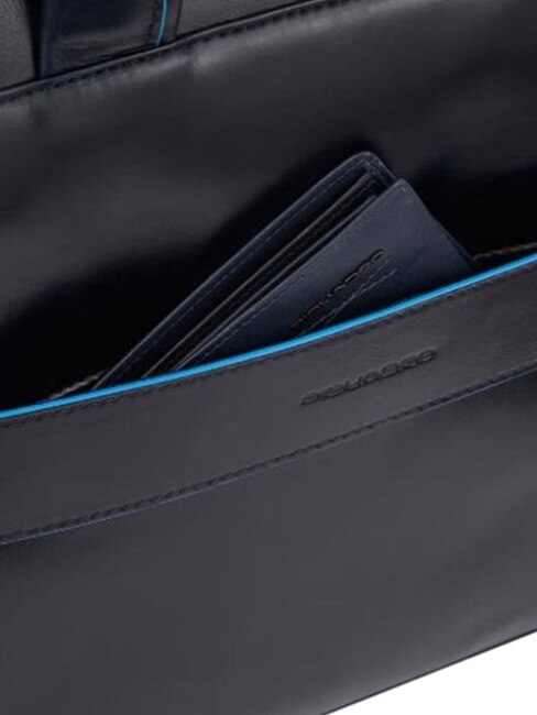 B2 REVAMP Mallette pour ordinateur portable 14", en cuir bleu - Porte Documents Travail