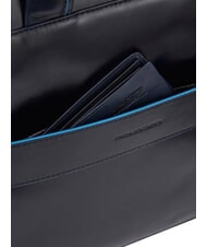PIQUADRO B2 REVAMP Mallette pour ordinateur portable 14", en cuir bleu - Porte Documents Travail - 6