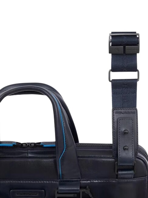 B2 REVAMP Mallette pour ordinateur portable 14", en cuir bleu - Porte Documents Travail