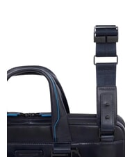 PIQUADRO B2 REVAMP Mallette pour ordinateur portable 14", en cuir bleu - Porte Documents Travail - 7