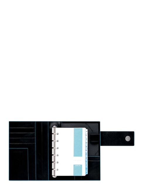 BLUE SQUARE Petit agenda en cuir Noir - &Eacute;tui pour tablette & Organiseur