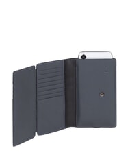 PIQUADRO NABUCCO &Eacute;tui portefeuille en cuir pour smartphone bleu - Portefeuilles Femme - 3