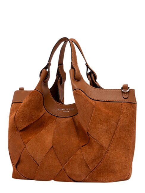 DUA Sac &agrave; main avec bandouli&egrave;re caramel - Sacs pour Femme