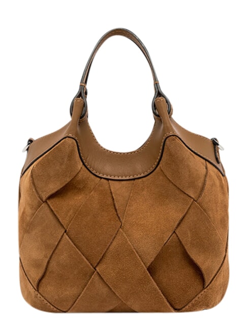 DUA Mini sac &agrave; main avec bandouli&egrave;re caramel - Sacs pour Femme