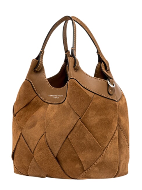 DUA Mini sac &agrave; main avec bandouli&egrave;re caramel - Sacs pour Femme