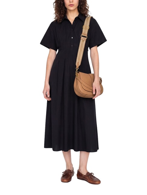 HELENA ROUND Sac bandouli&egrave;re en cuir, avec bandouli&egrave;re argile - Sacs pour Femme