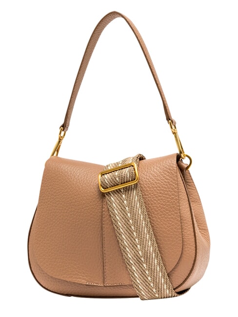 HELENA ROUND Sac bandouli&egrave;re en cuir, avec bandouli&egrave;re argile - Sacs pour Femme