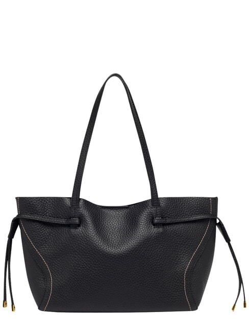 VIOLETTE Sac de courses en cuir Noir - Sacs pour Femme