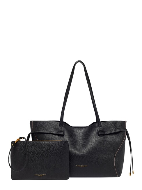 VIOLETTE Sac de courses en cuir Noir - Sacs pour Femme