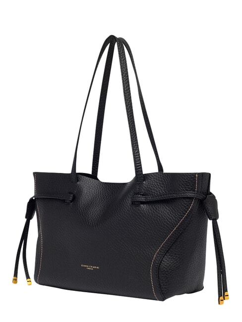 VIOLETTE Sac de courses en cuir Noir - Sacs pour Femme