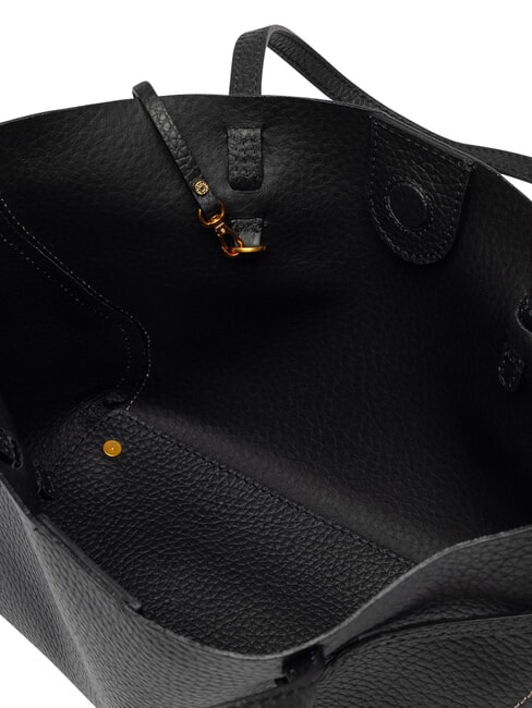 VIOLETTE Sac de courses en cuir Noir - Sacs pour Femme