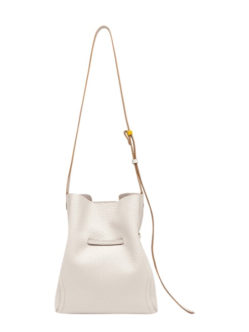SIENNA sac seau bandouli&egrave;re en cuir sable - Sacs pour Femme