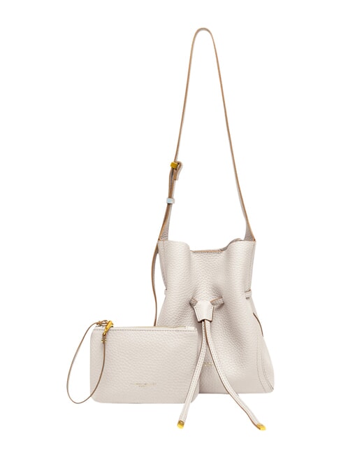 SIENNA sac seau bandouli&egrave;re en cuir sable - Sacs pour Femme