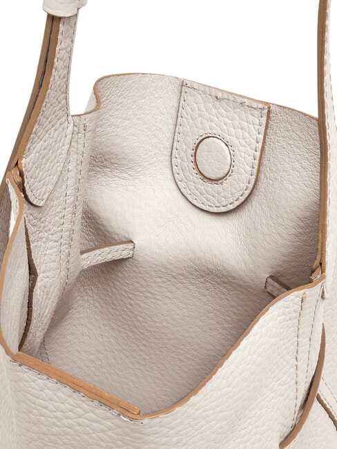 SIENNA sac seau bandouli&egrave;re en cuir sable - Sacs pour Femme