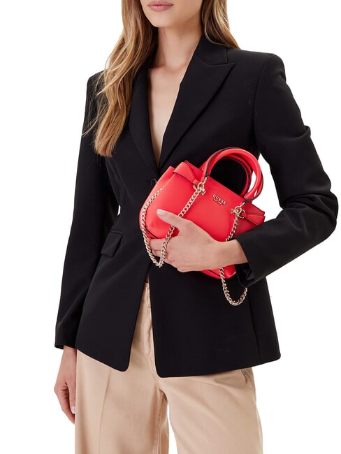 LORELEI  Mini sac &agrave; main avec bandouli&egrave;re corail rouge - Sacs pour Femme
