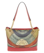 GATTINONI PLANETARIUM Sac &agrave; bandouli&egrave;re avec poign&eacute;e en cha&icirc;ne classique/corail - Sacs pour Femme - 3