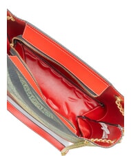 GATTINONI PLANETARIUM Sac &agrave; bandouli&egrave;re avec poign&eacute;e en cha&icirc;ne classique/corail - Sacs pour Femme - 4