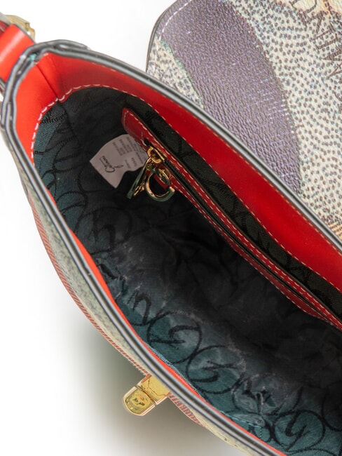 PLANETARIUM Mini sac bandouli&egrave;re classique/corail - Sacs pour Femme