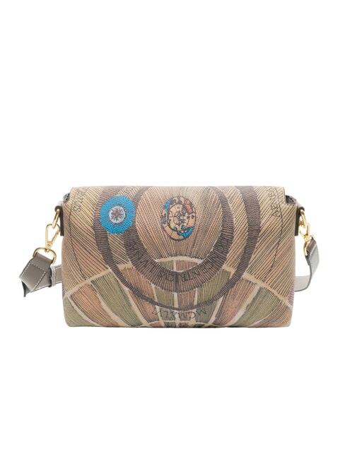 PLANETARIUM sac bandouli&egrave;re aquarelle sauvage/ taupe fonc&eacute; - Sacs pour Femme