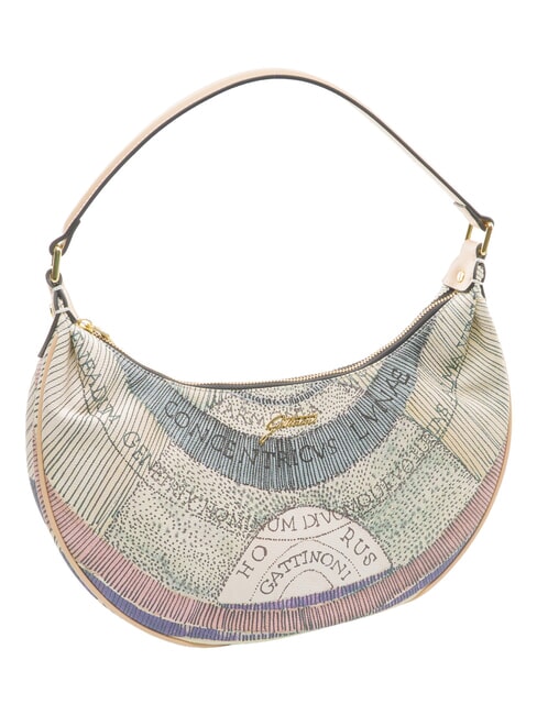 PLANETARIUM sac bandouli&egrave;re aquarelle/beige - Sacs pour Femme