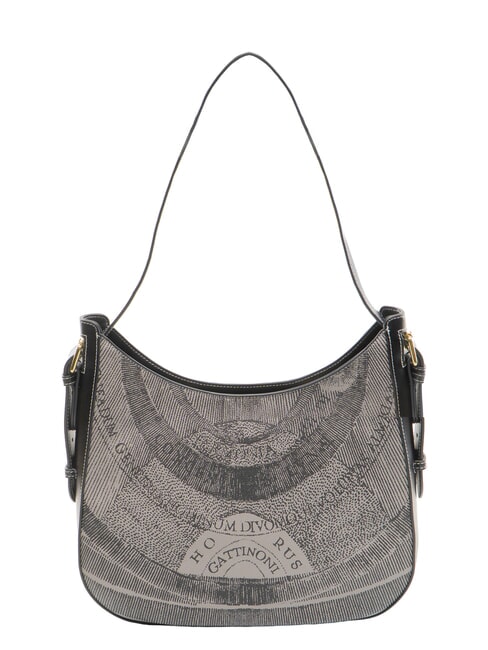 PLANETARIUM sac bandouli&egrave;re monochrome gris clair/noir - Sacs pour Femme