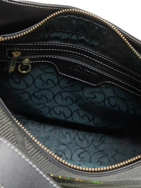 PLANETARIUM sac bandouli&egrave;re monochrome gris clair/noir - Sacs pour Femme
