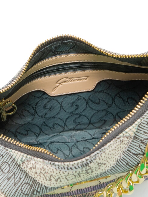 PLANETARIUM Sac hobo Crescent avec bandouli&egrave;re aquarelle/beige - Sacs pour Femme
