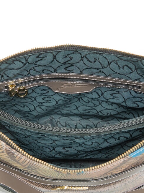 PLANETARIUM sac bandouli&egrave;re aquarelle sauvage/ taupe fonc&eacute; - Sacs pour Femme