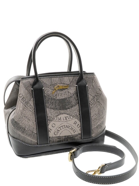 PLANETARIUM Sac &agrave; main avec bandouli&egrave;re monochrome gris clair/noir - Sacs pour Femme
