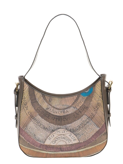 PLANETARIUM sac bandouli&egrave;re aquarelle sauvage/ taupe fonc&eacute; - Sacs pour Femme