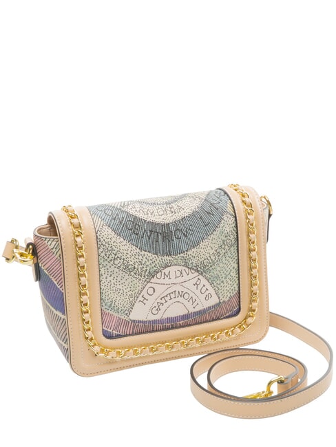 PLANETARIUM sac bandouli&egrave;re aquarelle/beige - Sacs pour Femme