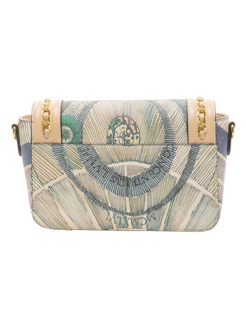 PLANETARIUM sac bandouli&egrave;re aquarelle/beige - Sacs pour Femme