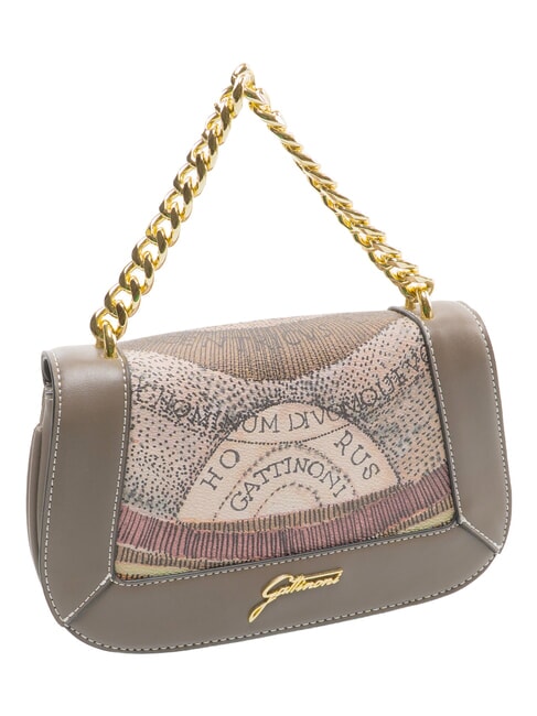PLANETARIUM petit sac &agrave; main aquarelle sauvage/ taupe fonc&eacute; - Sacs pour Femme