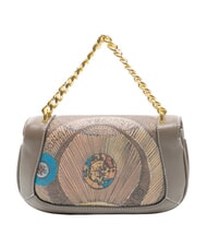 GATTINONI PLANETARIUM petit sac &agrave; main aquarelle sauvage/ taupe fonc&eacute; - Sacs pour Femme - 4